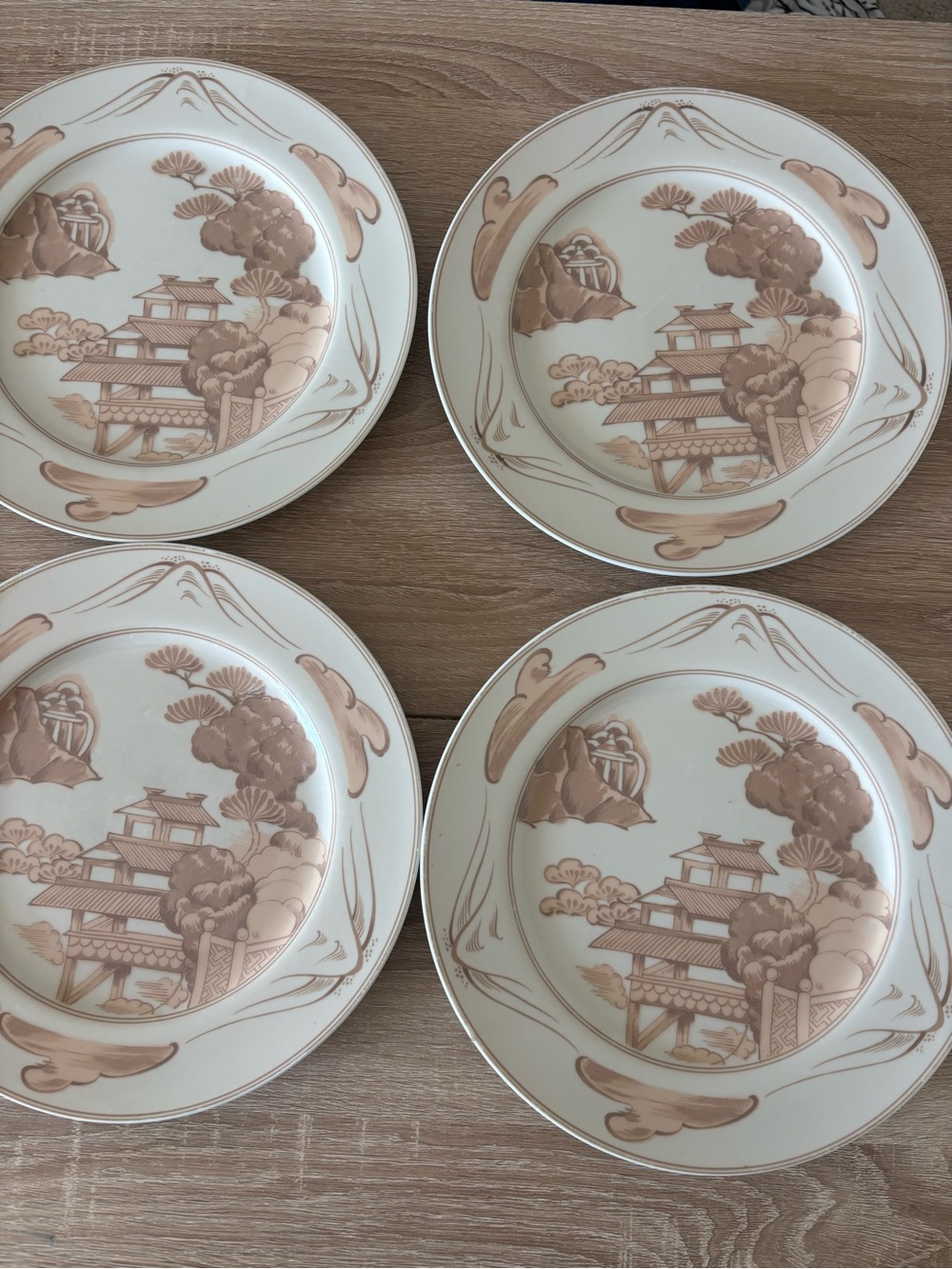 Georges Briard Chinese Village Vintage Dinner Plates Set of 6 10” - Picture 6 of 7